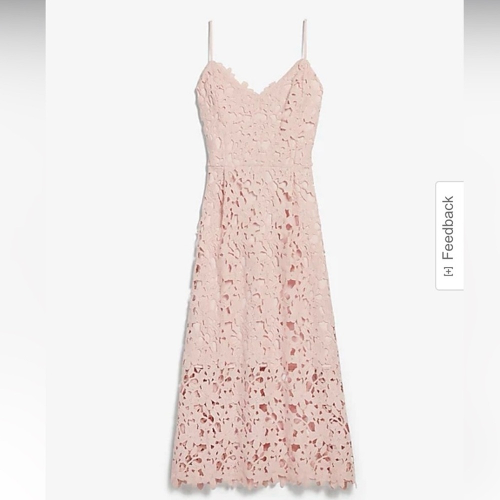 Express blush pink midi dress - Picture 1 of 7